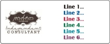 Custom 1" tall x 2.5" wide Labels